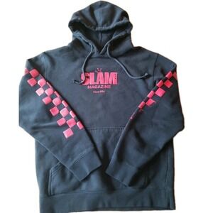 Slam Magazine Men's‎ Hoodie Black KING OF HOOPS Respect The Game Sz S